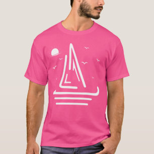 Camiseta Funny Sailboat Estilo Retro Barco Navegación