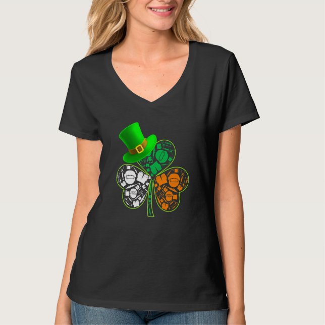 Camiseta Funny Saint Patrick S Day Welder Shamrock Gorra Ir (Anverso)