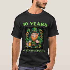 Camiseta Funny Saint Patrick's 40th Birthday Milestone