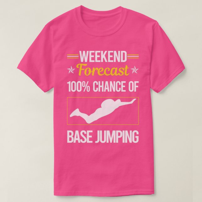 Camiseta Funny Salto Base de Fin de Semana (Diseño del anverso)