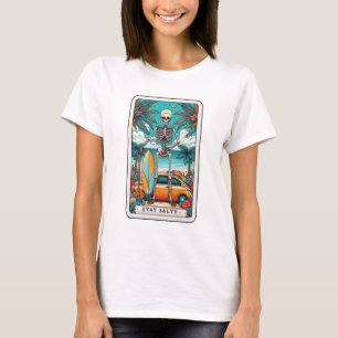 Camiseta Funny Salty Skeleton Tarot