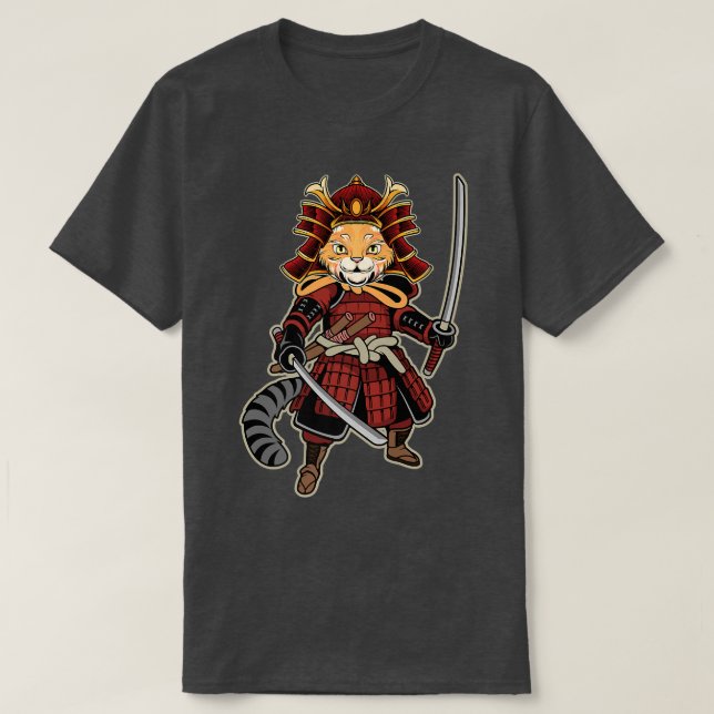 Camiseta Funny Samurai Cat Japanese Kitten Cats  (Diseño del anverso)