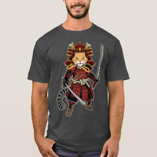 Camiseta Funny Samurai Cat Japanese Kitten Cats 