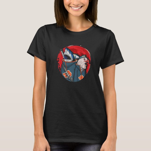 Camiseta Funny Samurai Fish Bird Warrior Japonés Japón C (Anverso)