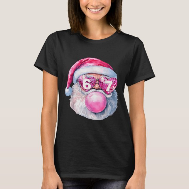 Camiseta Funny Santa 67 Bubblegum Nk Christmas Six Seven Me (Anverso)