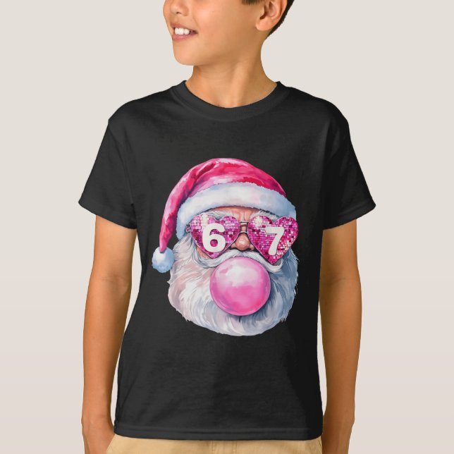 Camiseta Funny Santa 67 Bubblegum Nk Christmas Six Seven Me (Anverso)