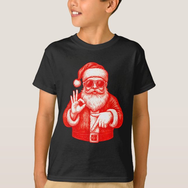 Camiseta Funny Santa 6 7 Meme Design _ Christmas Math Humor (Anverso)