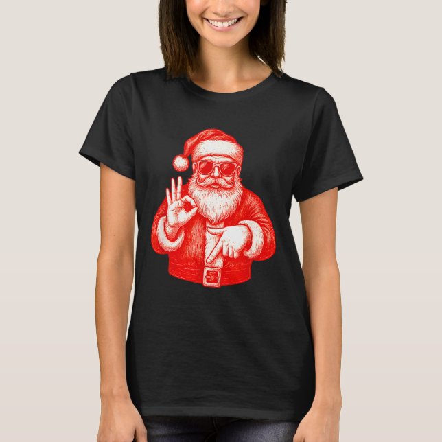 Camiseta Funny Santa 6 7 Meme Design _ Christmas Math Humor (Anverso)