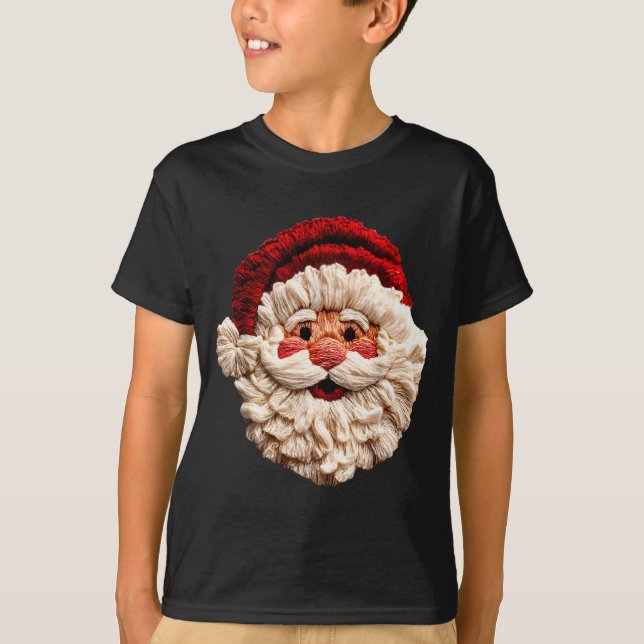 Camiseta Funny Santa Claus Crochet Christmas Xmas Pajamas H (Anverso)
