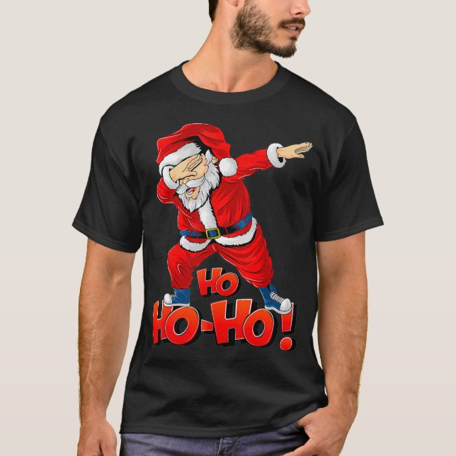 Camiseta Funny Santa Claus Dab Navidades bailarines Dabbing (Anverso)