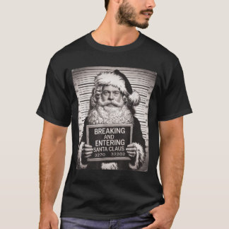 Camiseta Funny Santa Claus Mugshot Christmas – Santa Xmas 
