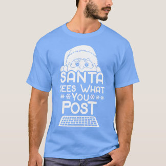 Camiseta Funny Santa Claus Navidad a los medios sociales