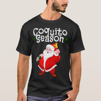 Camiseta Funny Santa Claus Navidades Coquito S puertorrique