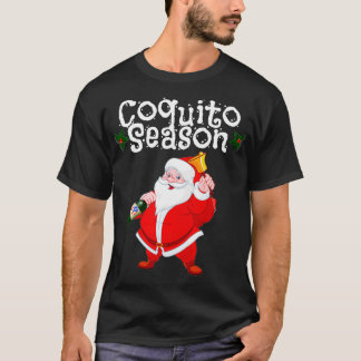 Camiseta Funny Santa Claus Navidades Coquito S puertorrique