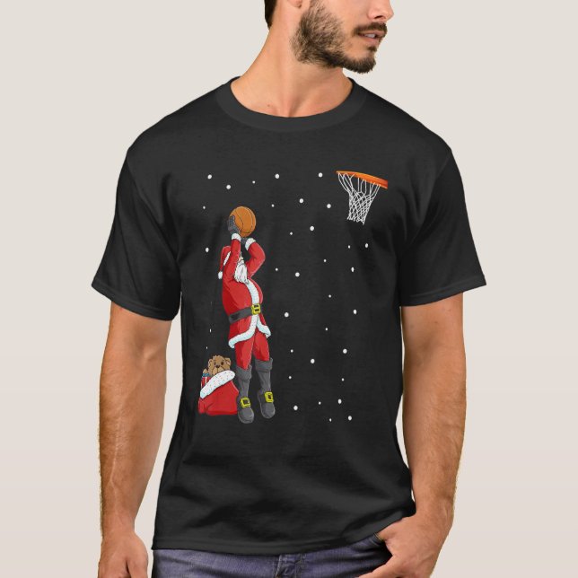 Camiseta Funny Santa Claus Navidades de baloncesto Jumper (Anverso)