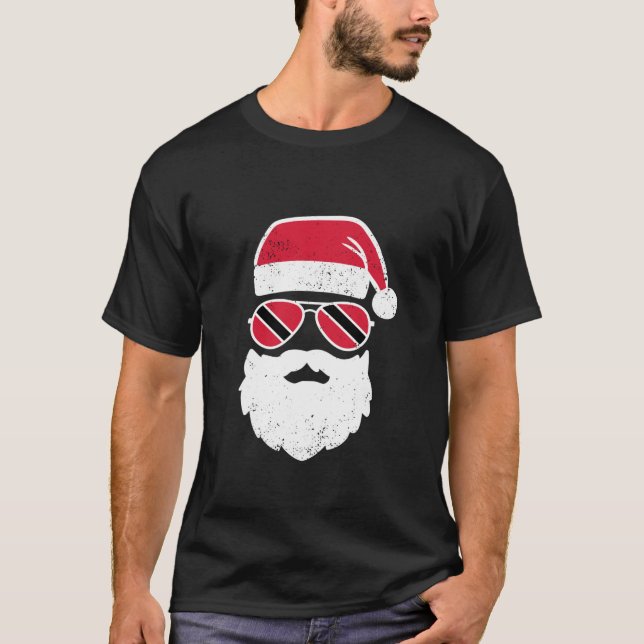 Camiseta Funny Santa Claus Navidades de Trinidad y Tobago (Anverso)