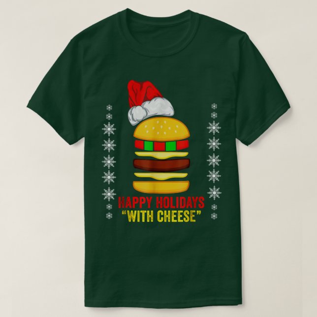 Camiseta Funny Santa Claus Navidades Gorras Cheese Snowflak (Diseño del anverso)
