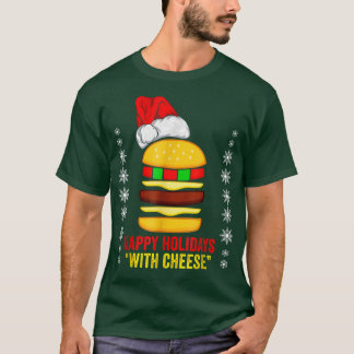 Camiseta Funny Santa Claus Navidades Gorras Cheese Snowflak