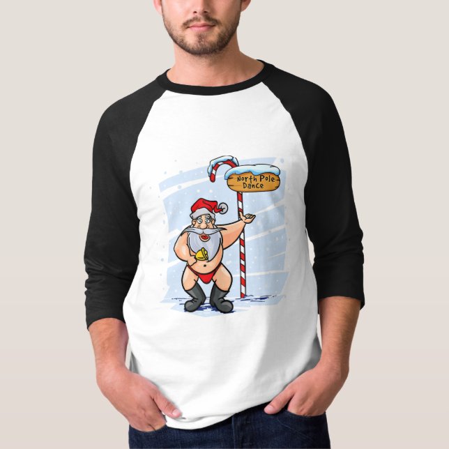 Camiseta Funny Santa Claus Northpole Navidades bailarines (Anverso)