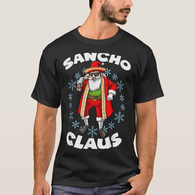 Camiseta Funny Santa Claus Sancho Papá Noel mexicano Chris (Anverso)