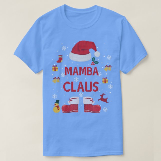 Camiseta Funny Santa Costume Mamba Claus Xmas Pajama Tee (Diseño del anverso)