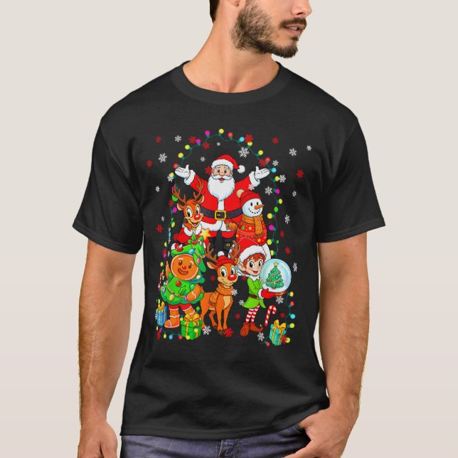 Camiseta Funny Santa Elf Snowman Reindeer Gingerbread Chris (Anverso)