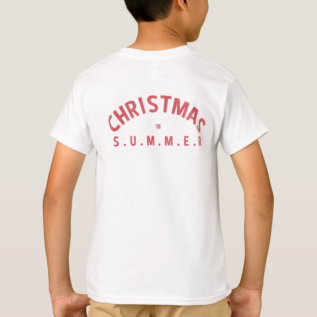 Camiseta Funny Santa En Los Navidades De Verano En Julio (Reverso)