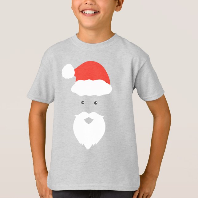 Camiseta Funny Santa Face feliz Feliz Feliz Navidad en fami (Anverso)
