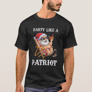 Camiseta Funny Santa Fiesta Como Patriota 4 De Julio