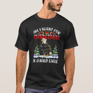 Camiseta Funny Santa Hat All I Want For Christmas Is A Bald
