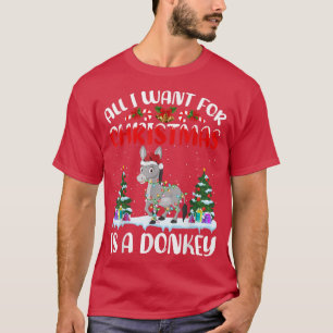 Camiseta Funny Santa Hat All I Want For Christmas Is A Donk