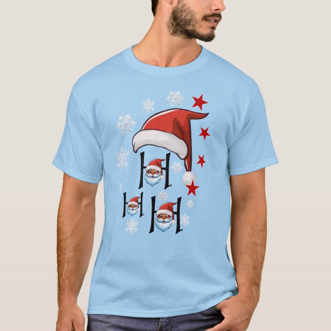 Camiseta Funny Santa Hat Ho Ho Ho Christmas 2026 Graphic (Anverso)