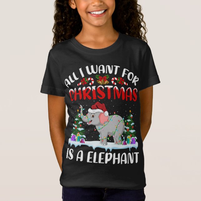 Camiseta Funny Santa Hat Todo Lo Que Quiero De Los Navidade (Anverso)