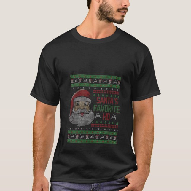Camiseta Funny Santa Ho Meme Navidades divertidos Santa Ugl (Anverso)