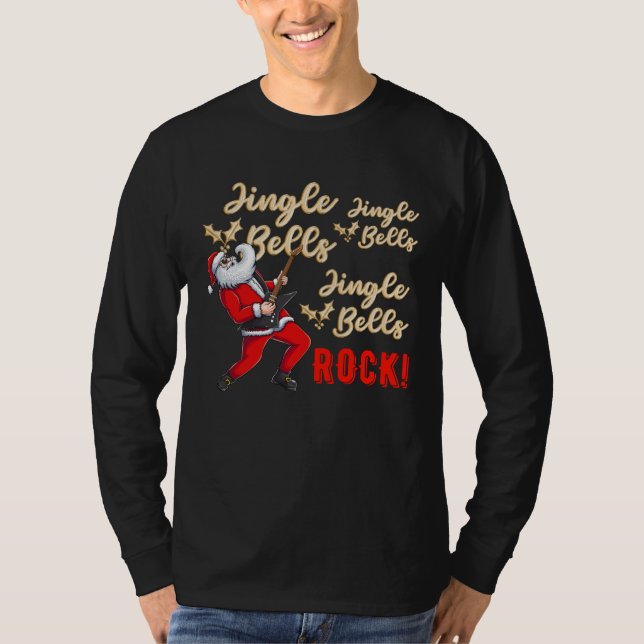 Camiseta Funny Santa Jingle Bell Rock Navidades Long Sleeve (Anverso)