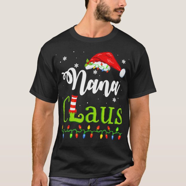 Camiseta Funny Santa Nana Claus Christmas Matching Family (Anverso)