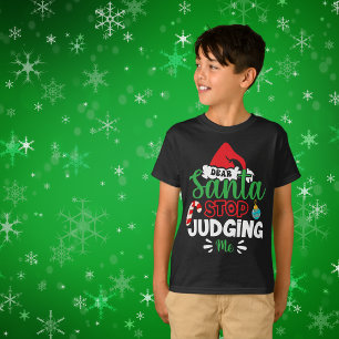 Camiseta Funny Santa Naughty List Navidades