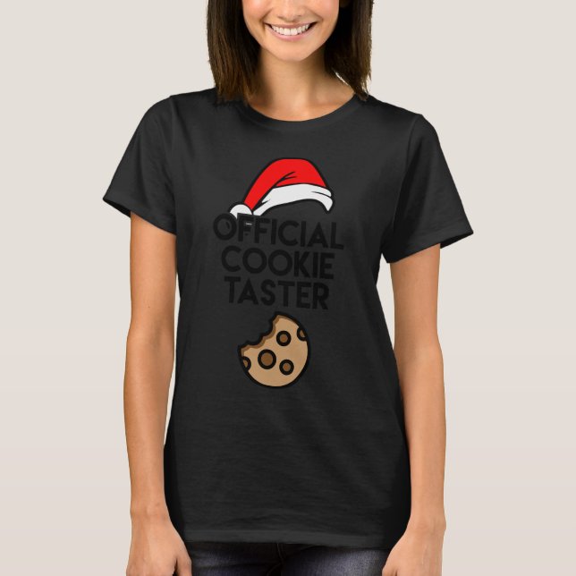 Camiseta Funny Santa Official Cookie Taster Family Christma (Anverso)
