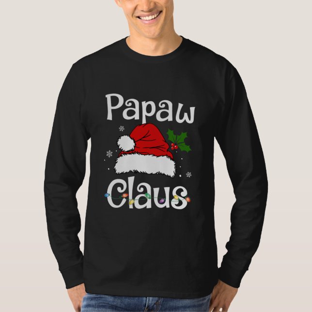 Camiseta Funny Santa Papaw Claus Christmas Matching Family (Anverso)