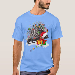 Camiseta Funny Santa Porcupine Christmas Lights Lover Chris