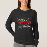 Camiseta Funny Santa Riding Christmas Tree Truck Flamingo C<br><div class="desc">Funny Santa Riding Navidades del Camión de Navidad Flamingo</div>