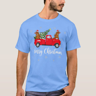 Camiseta Funny Santa Riding Christmas Tree Truck Sea Otter 