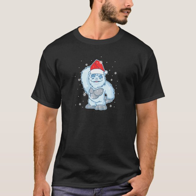 Camiseta Funny Santa Sasquatch Bear Yeti Navidades Pajamas (Anverso)