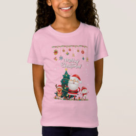 Camiseta Funny Santa, Snowman, Reindeer Merry Christmas
