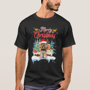 Camiseta Funny Santa Yorkie Dog Feliz Navidad Hombres Mujer