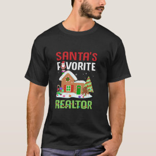Camiseta Funny Santa's Agente de bienes raíces favorito Cri