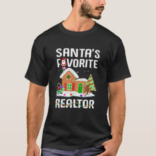 Camiseta Funny Santa's Agente de bienes raíces favorito Cri