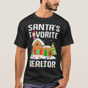 Camiseta Funny Santas Agente Favorito de Realtor Estate Chr