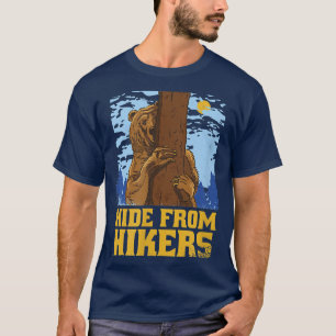 Camiseta Funny Sarcastic Bear Hiding from Hikers Camping Ou