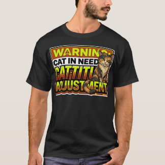 Camiseta Funny Sarcastic Cattitude Adjustment Cat Tee